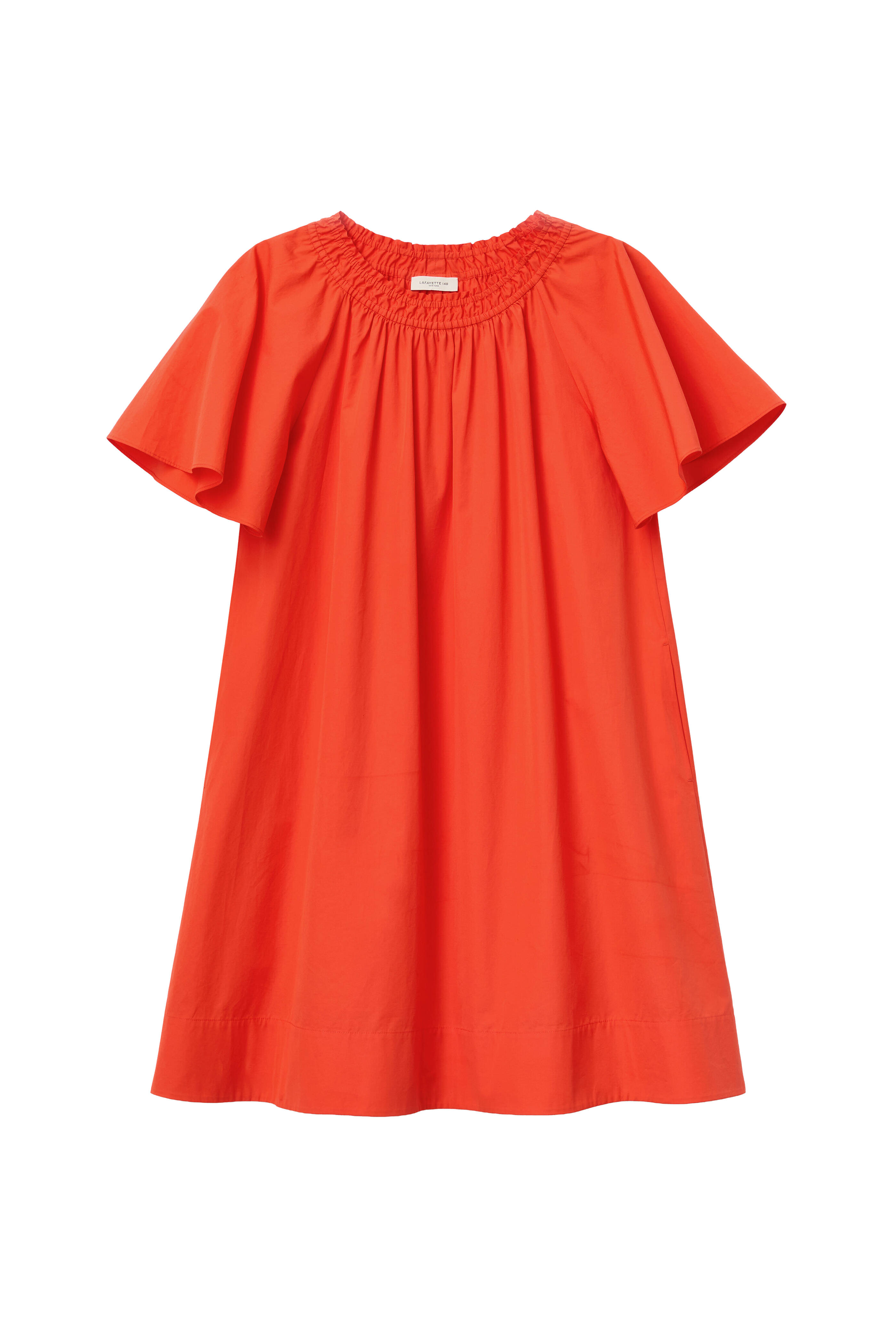 Lafayette 148 New York - Orange Poppy Organic Cotton Poplin Swing Dress - view 1