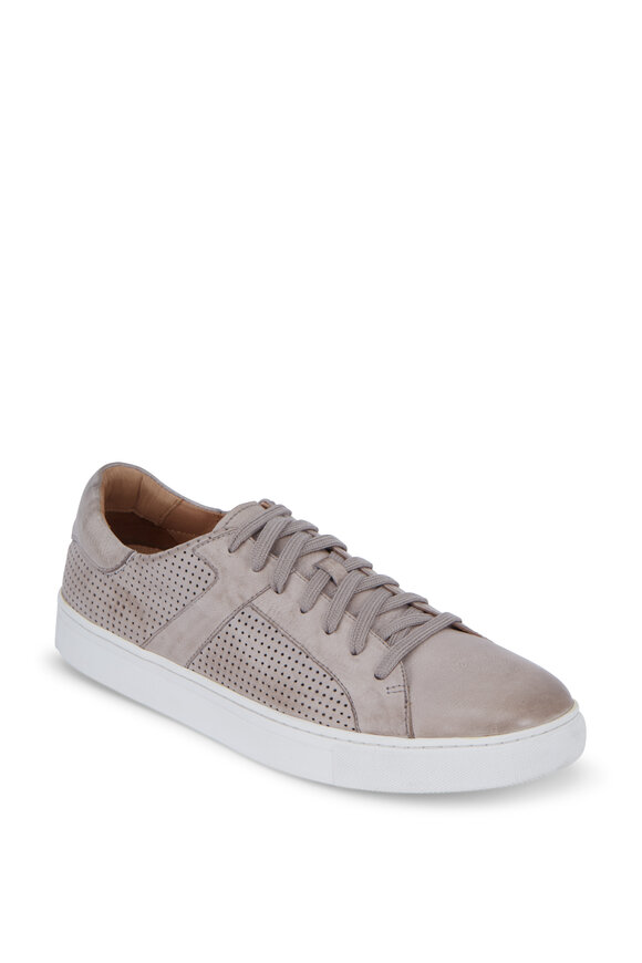 Trask -  Aaron Gray Perforated Leather Sneaker