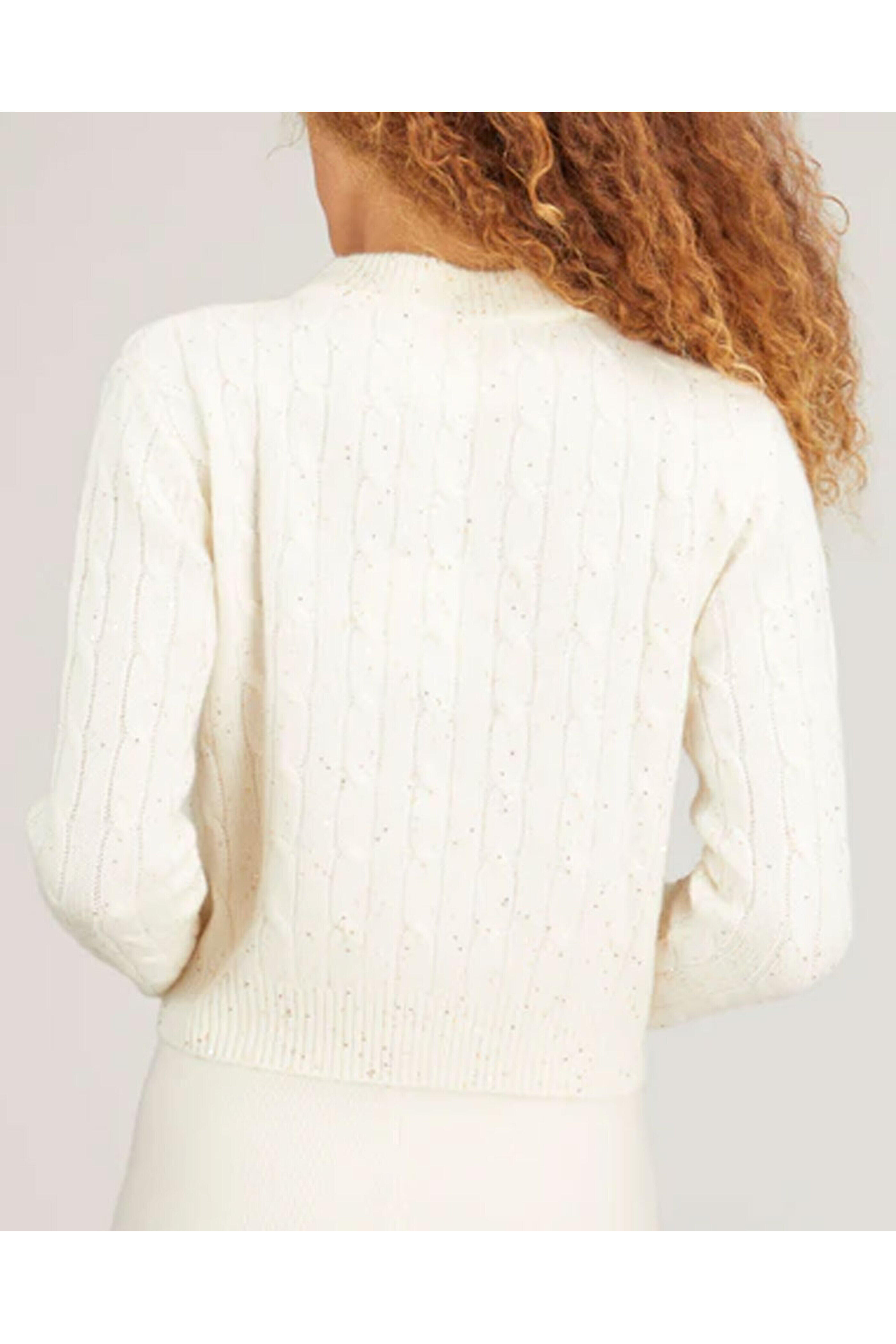 Arch4 - Ivory Clover Mews Sweater with Gold Sequins