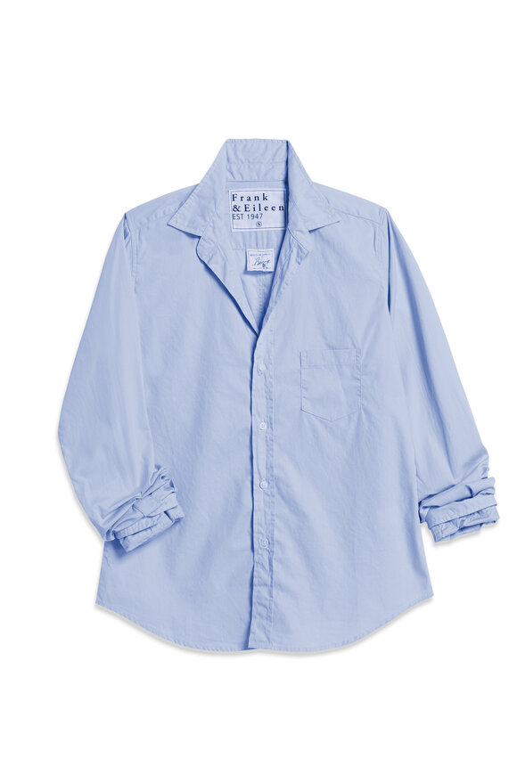 Frank & Eileen Barry Blue Tailored Button Up Shirt - view 1