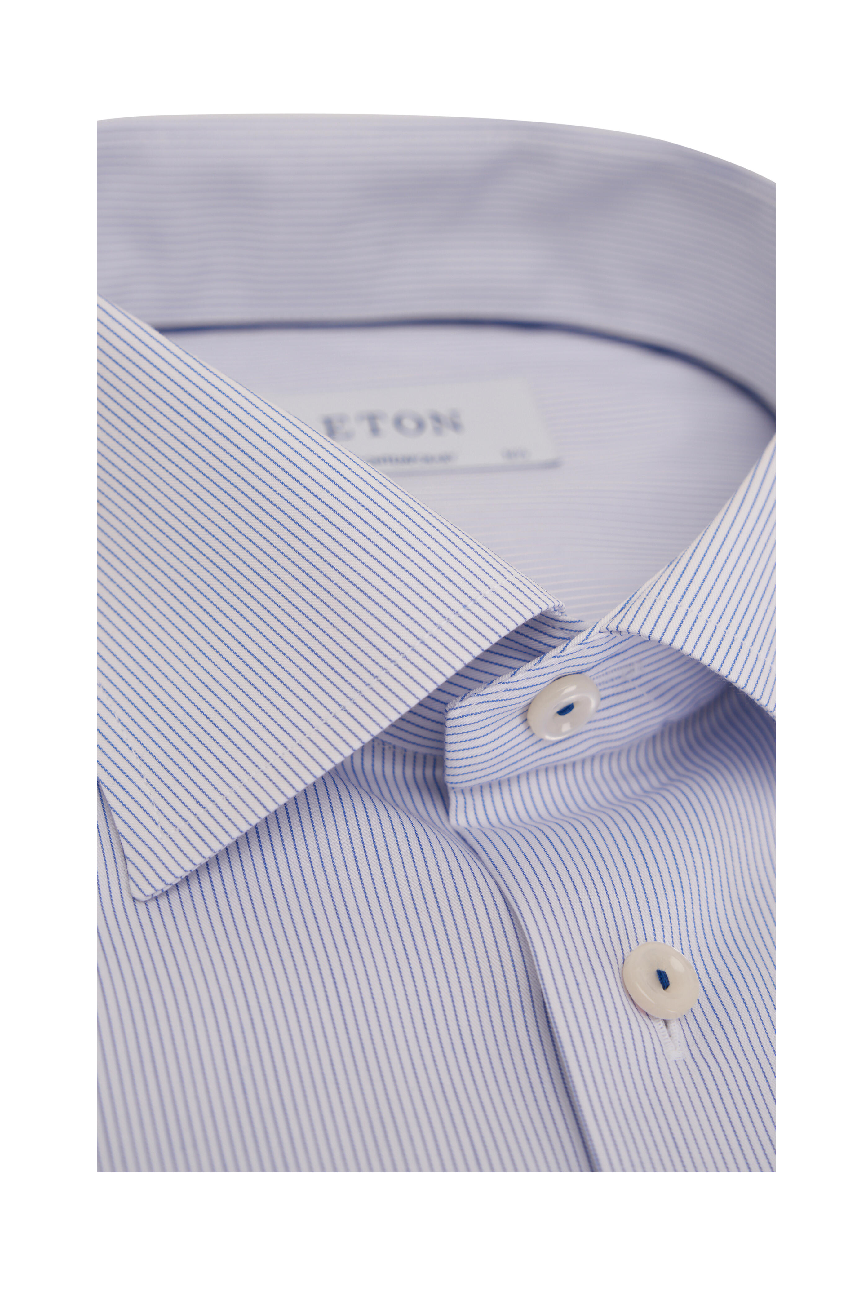 eton cont blue woven dress shirt