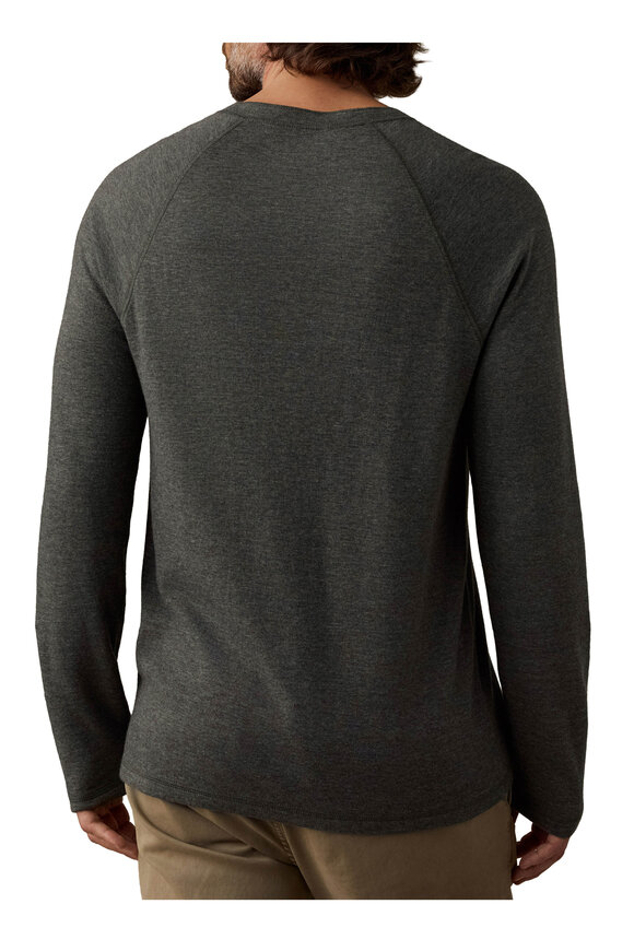 Faherty Brand Deep Olive Feeder Cloud Henley - view 4