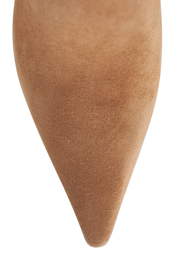 Jimmy Choo Cycas Toffee Suede Pointed Bootie, 80mm - view 4