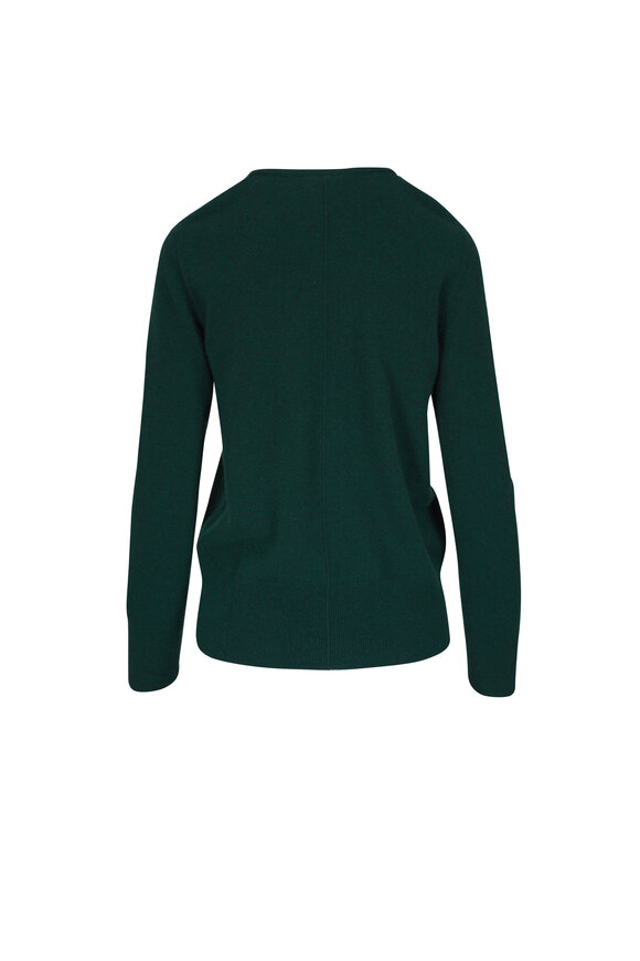 Akris - Pine Green Cashmere V-Neck Sweater