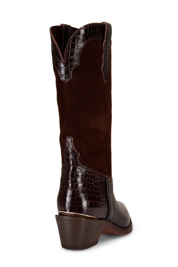 Partlow Mira Stamped Leather & Suede Cowboy Boot - view 3