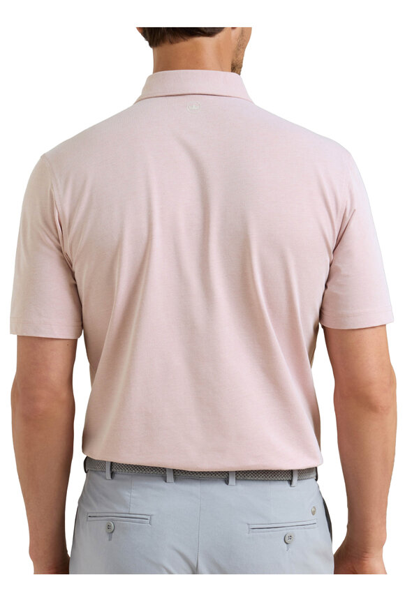 Peter Millar Faded Scarlet Cotton Piqué Polo - view 4