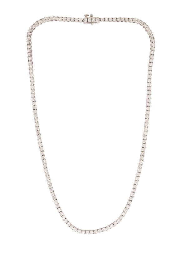 Kwiat Platinum Diamond Tennis Necklace - view 1
