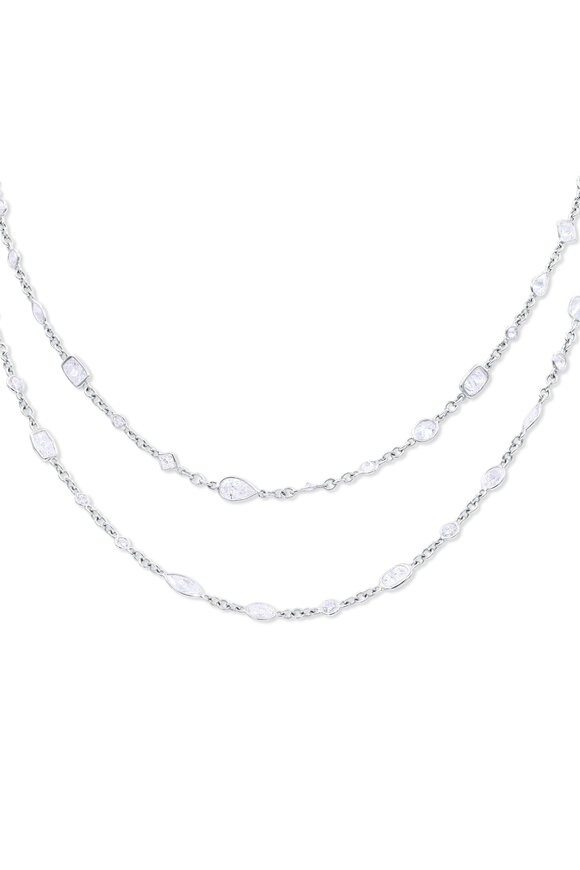 Oscar Heyman Platinum Multi Shape Diamond Necklace