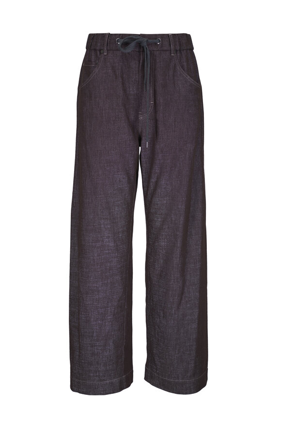 Brunello Cucinelli - Velvet Pleated Wide Leg High Waisted Pants
