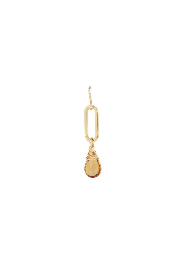 Cristina V. - Citrine Wire Wrapped Paperclip Earrings