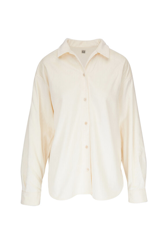 Totême - Macadamia Cotton Viscose Cord Shirt