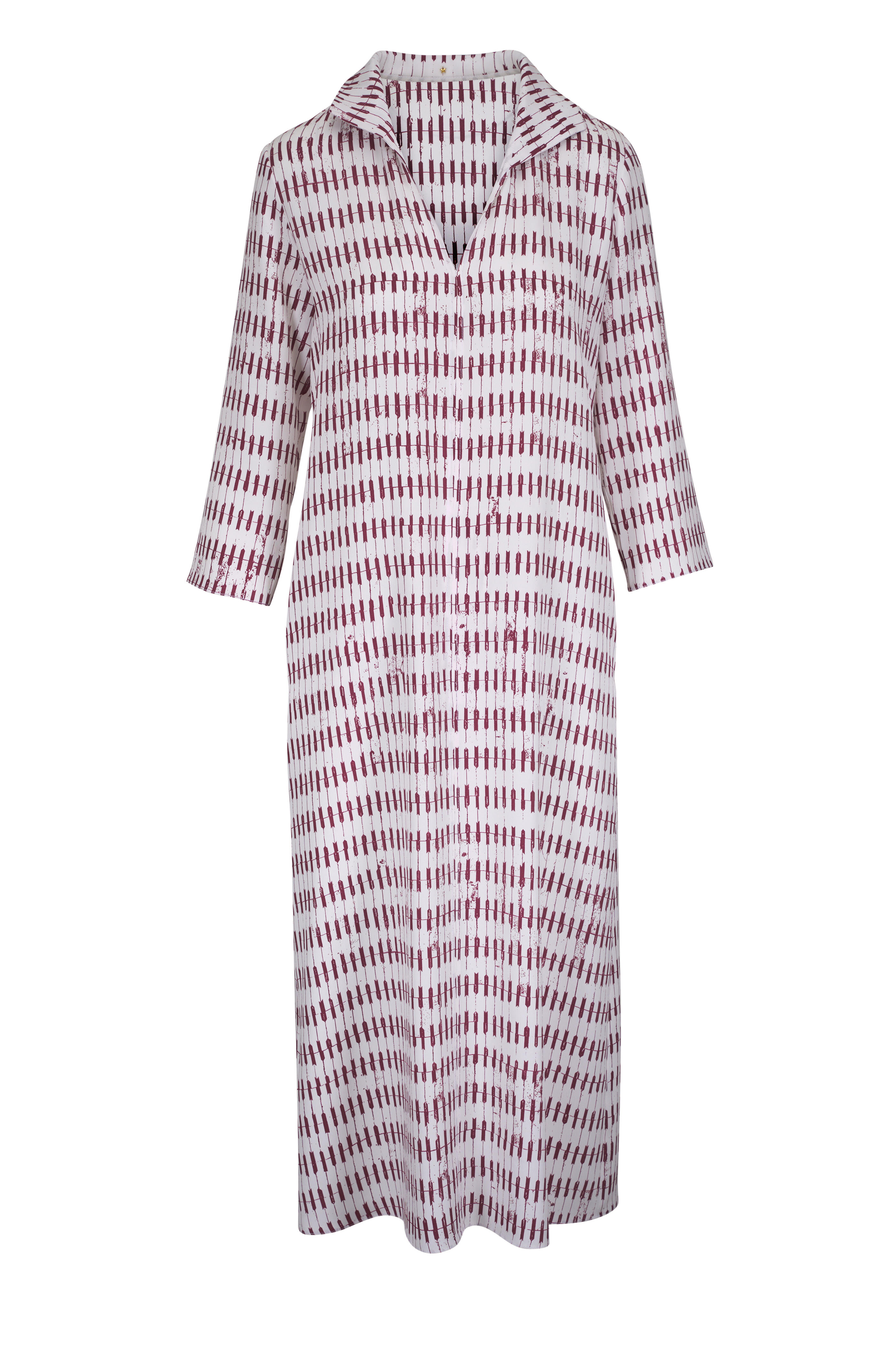 Peter Cohen - Sherang Andorra Brown Printed 3-Ply Silk Dress