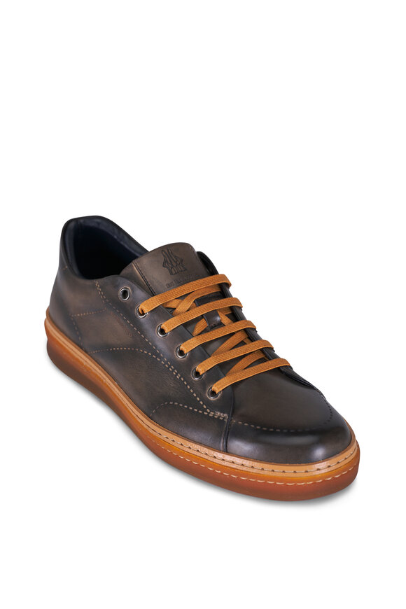 Di Bianco Imola Laser Fog Medium Brown Leather Sneaker