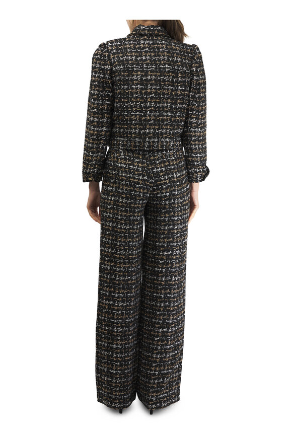 L'Agence - Kasey Black & Tan Multi Tweed Jacket