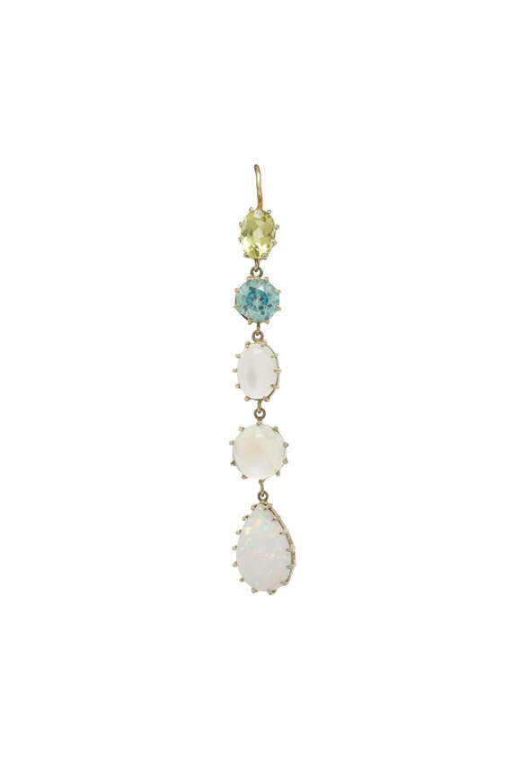 Renee Lewis - Opal, Moonstone & Aquamarine Drop Earrings