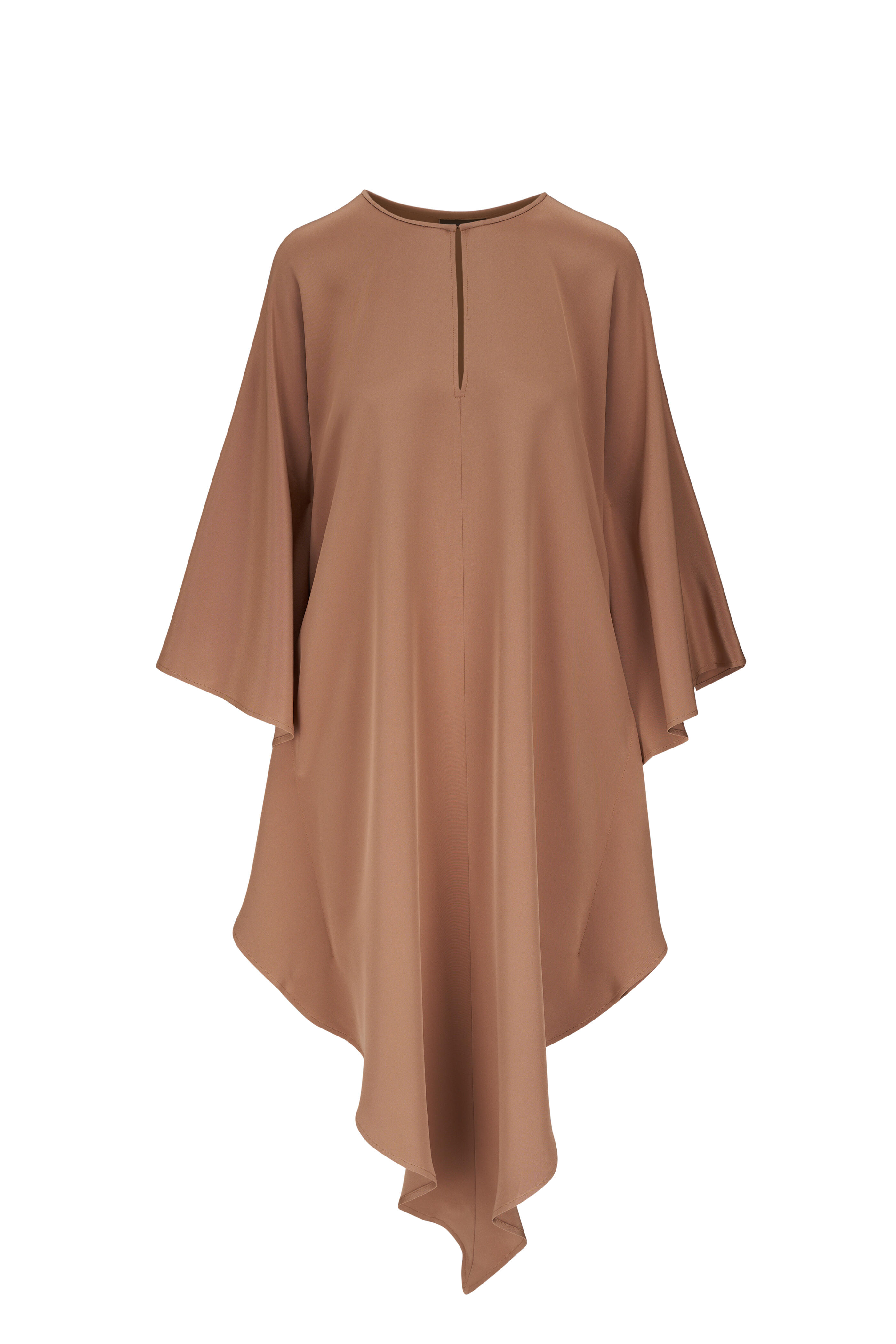 Zero + Maria Cornejo - Triangle Brown Silk Crepe Caftan
