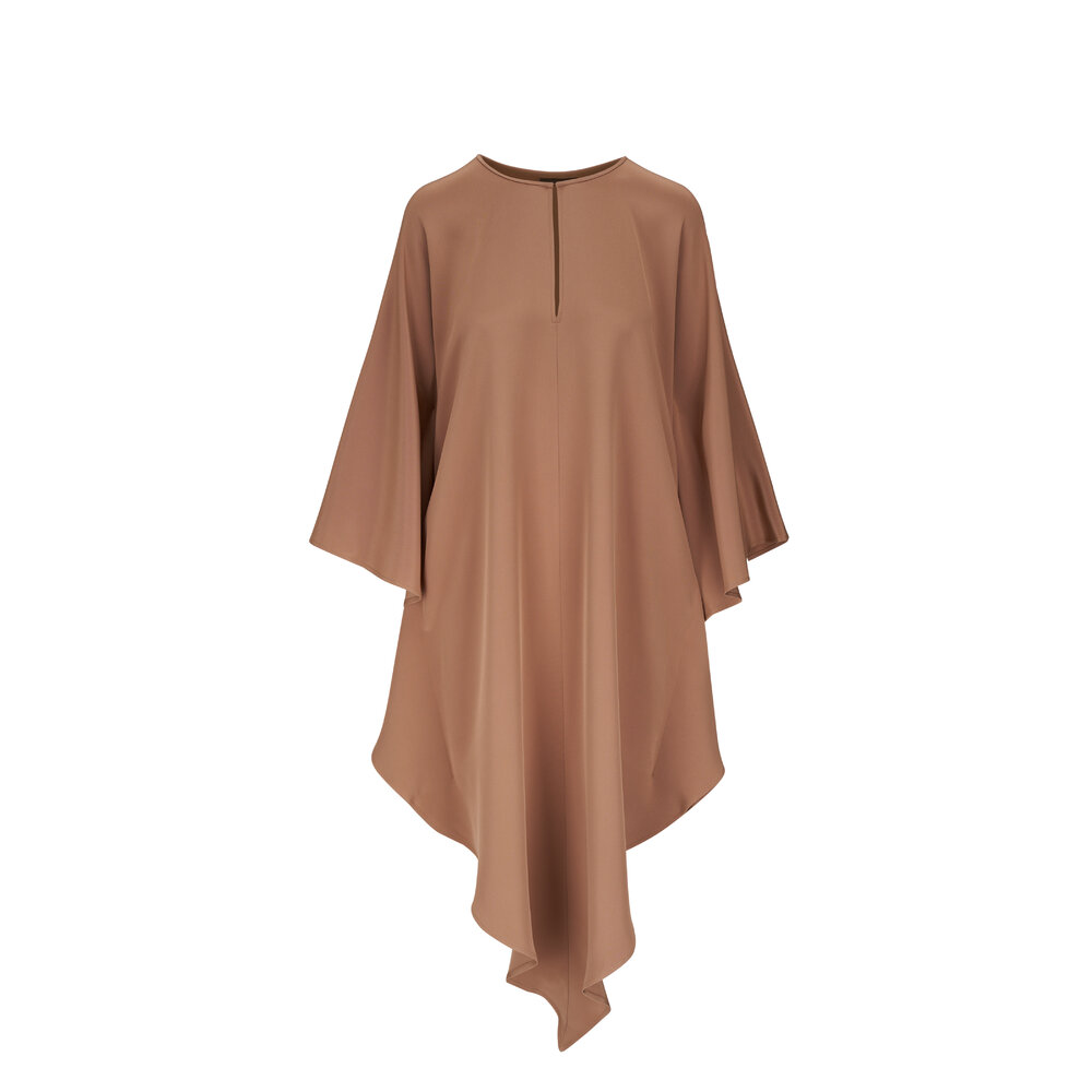 Zero + Maria Cornejo - Triangle Brown Silk Crepe Caftan