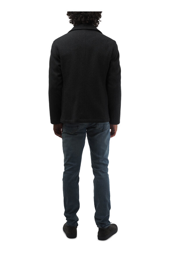 Fedeli - Navy Wool Full Zip Sweater