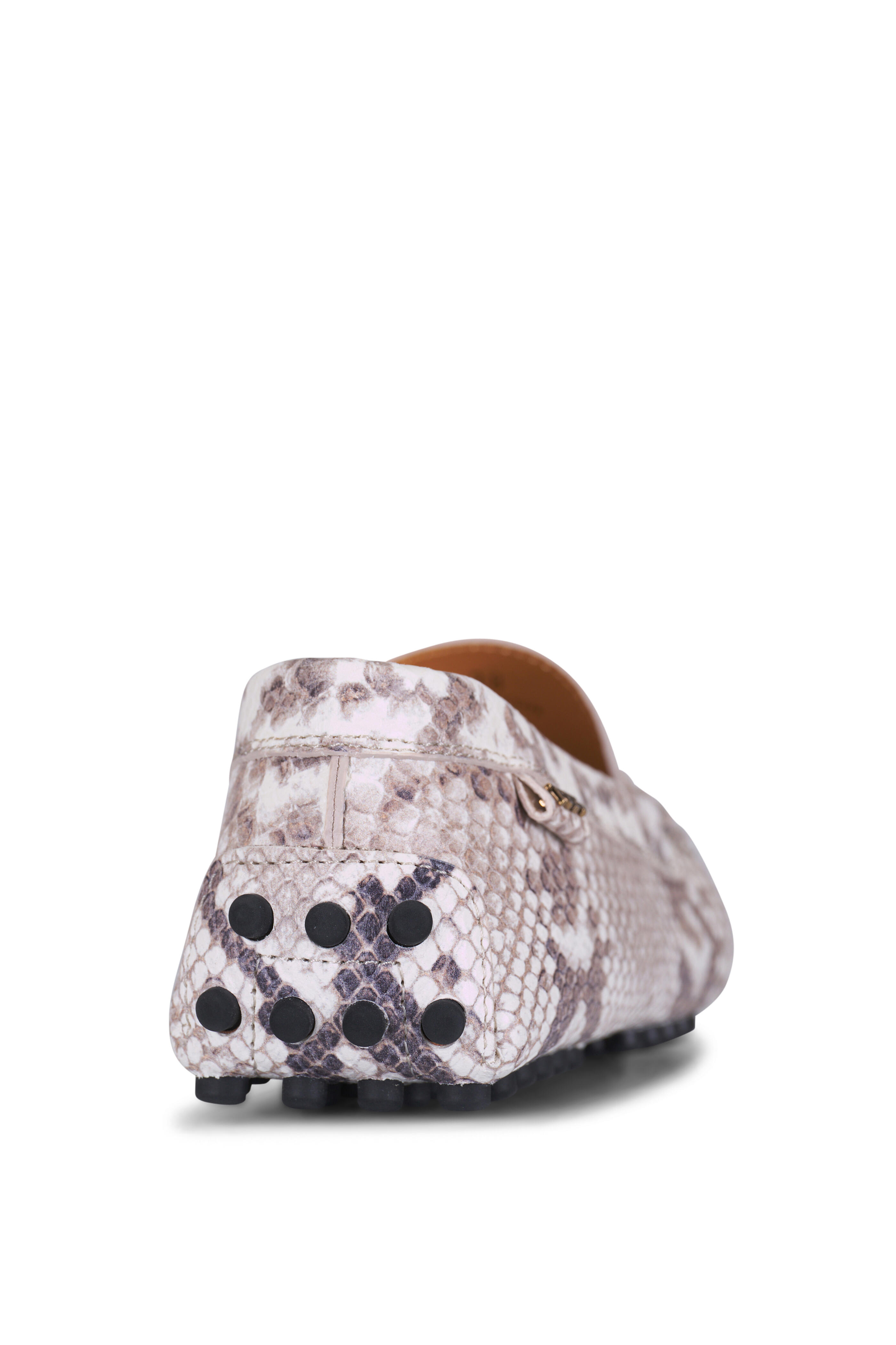 Tod's - Gommino Beige Printed Leather Loafer