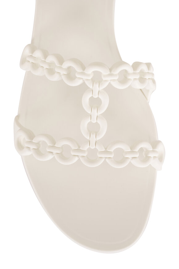 Aquazzura Infinity Chain White Jelly Sandal - view 5