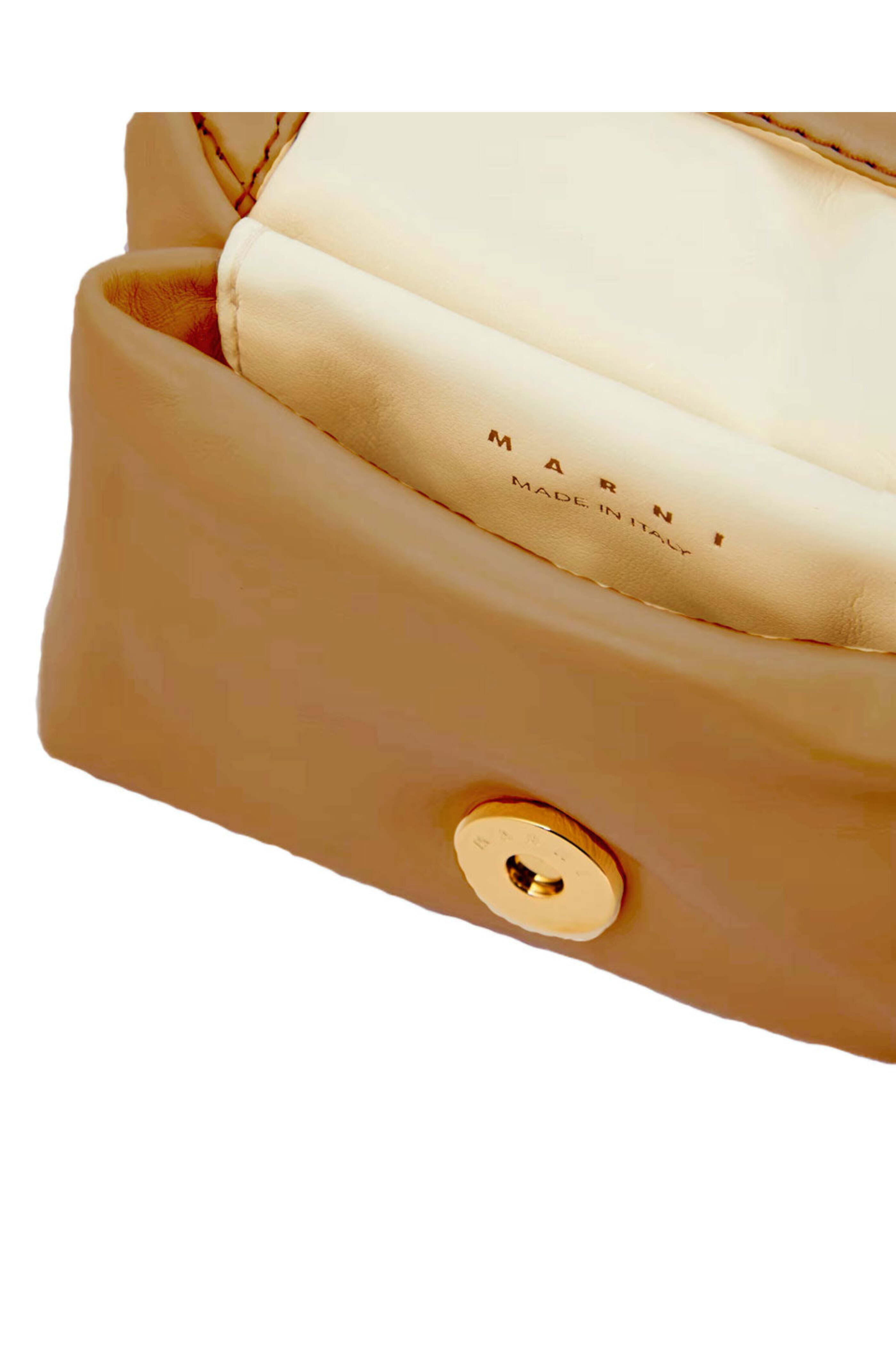 Marni - Mini Prisma Leather Shoulder Bag in Brown