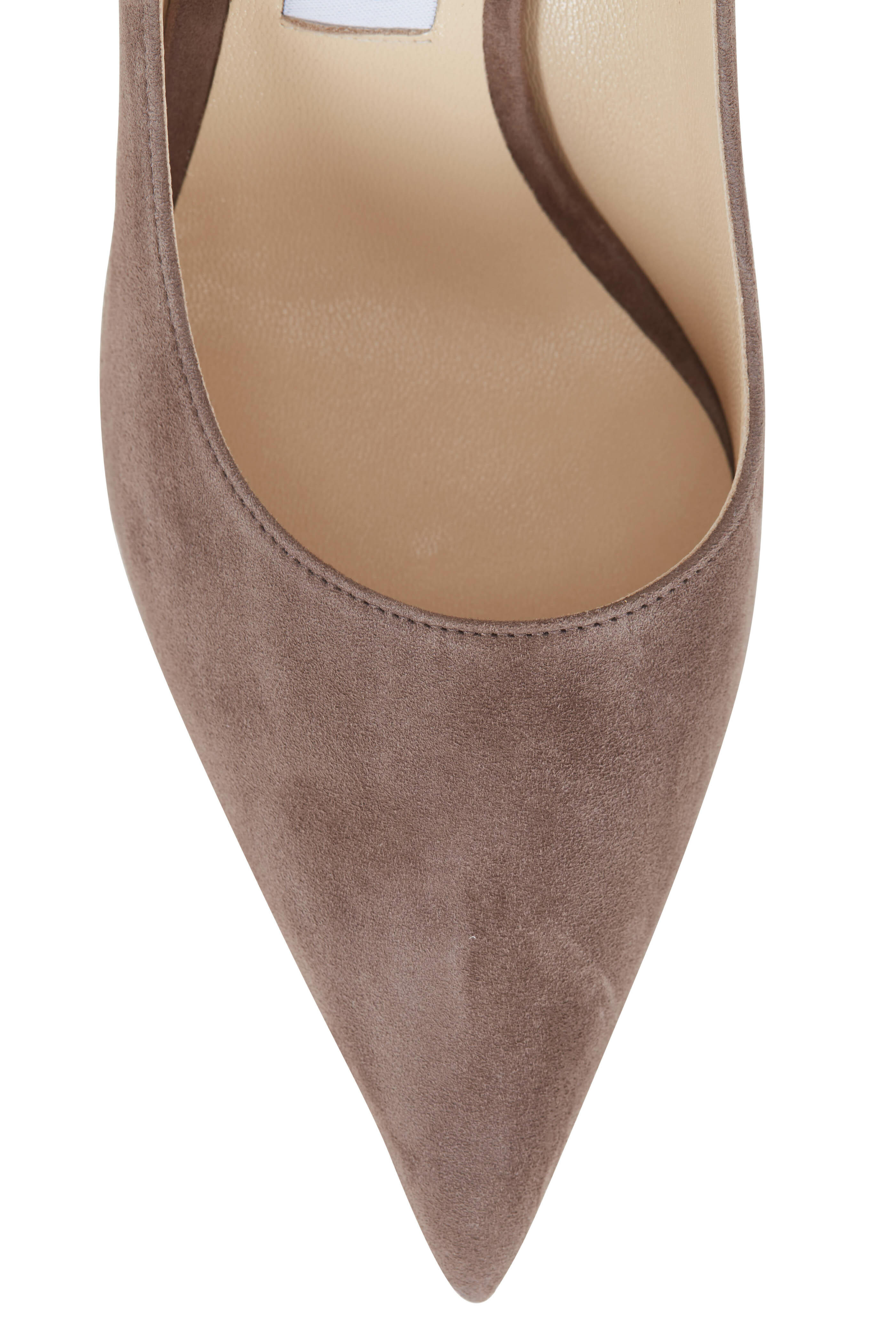 Jimmy★Choo(セールで秋冬カラー)選べる2色Love85JCロゴSuede Ballet-Pink Suede Pointed Pumps with JC Emblem |LOVE 85