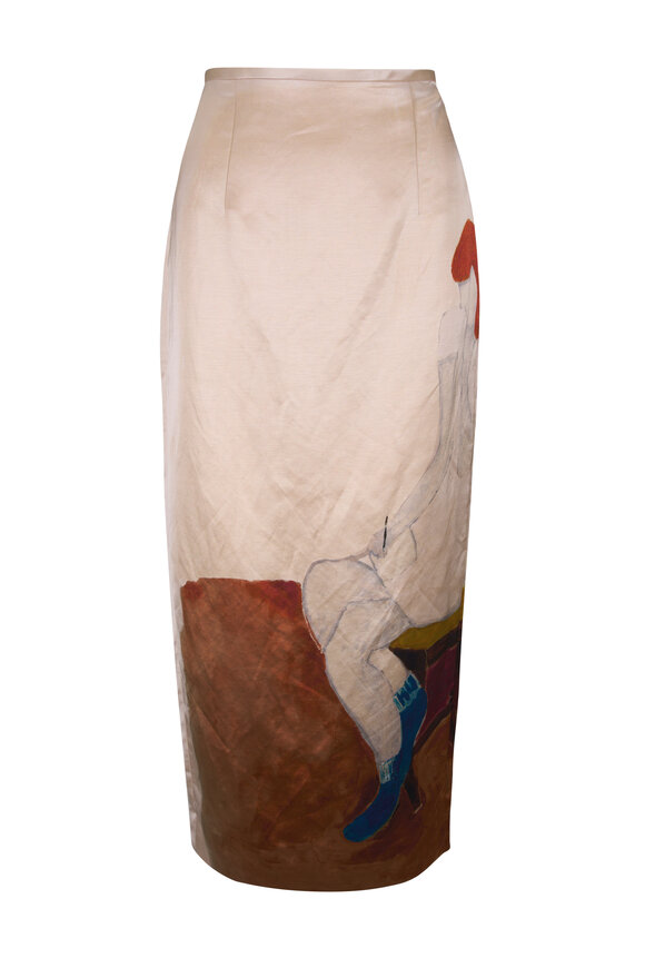Khaite Winton Lady Print Midi Skirt - view 1