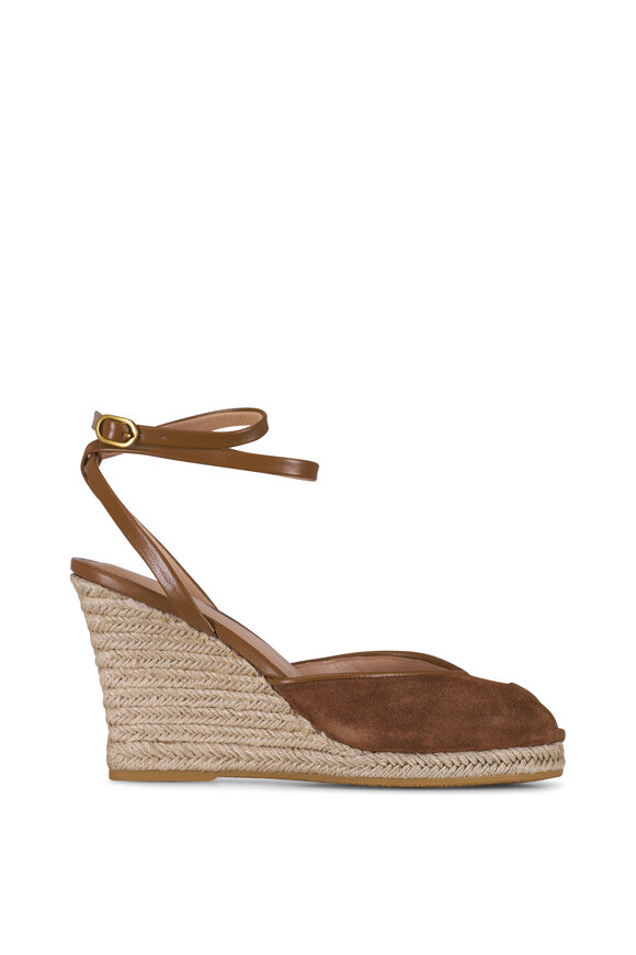 Veronica Beard Pasina Chestnut Suede Espadrille Wedge - view 3