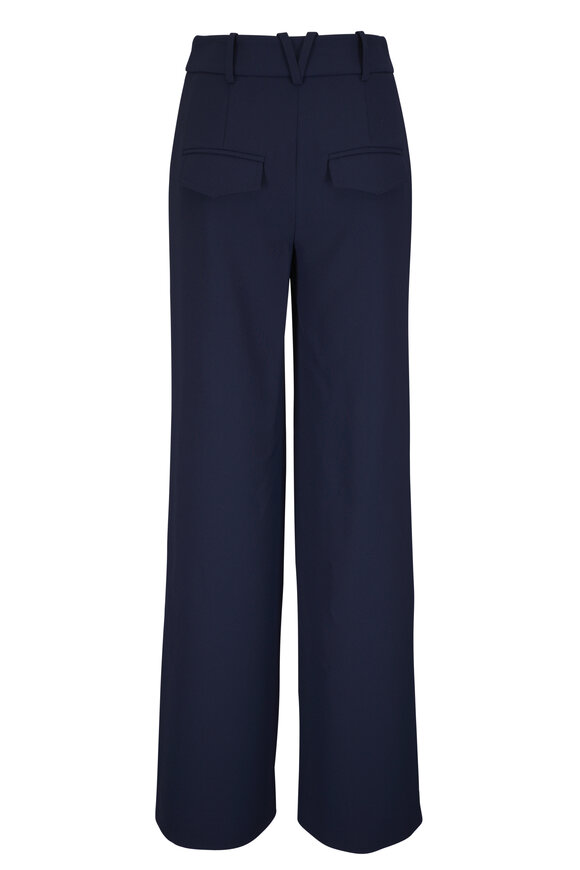 Veronica Beard - Cole Navy Wide Leg Pant