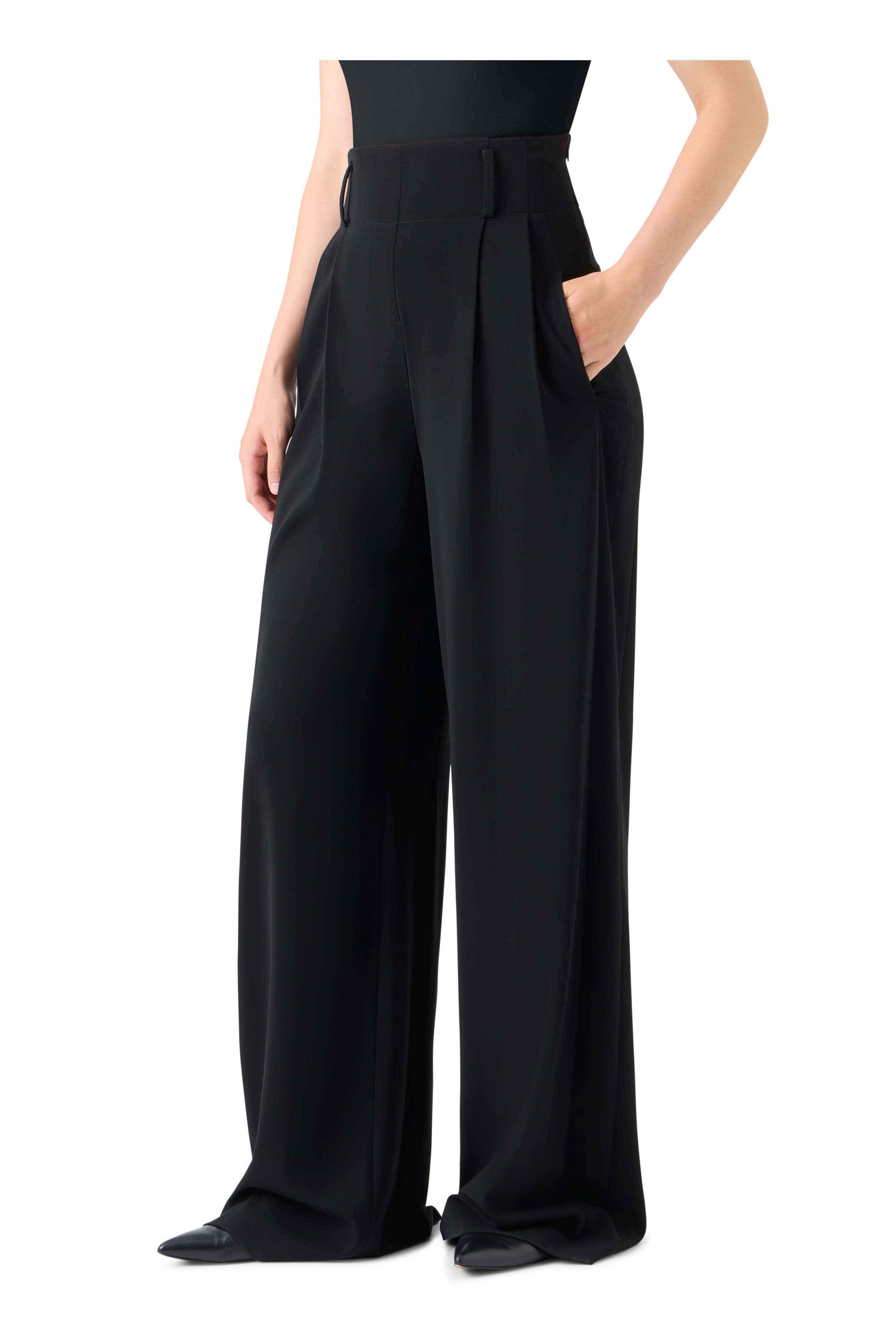 Akris Punto - Black Florina High-Waist Lasercut Pants - view 4