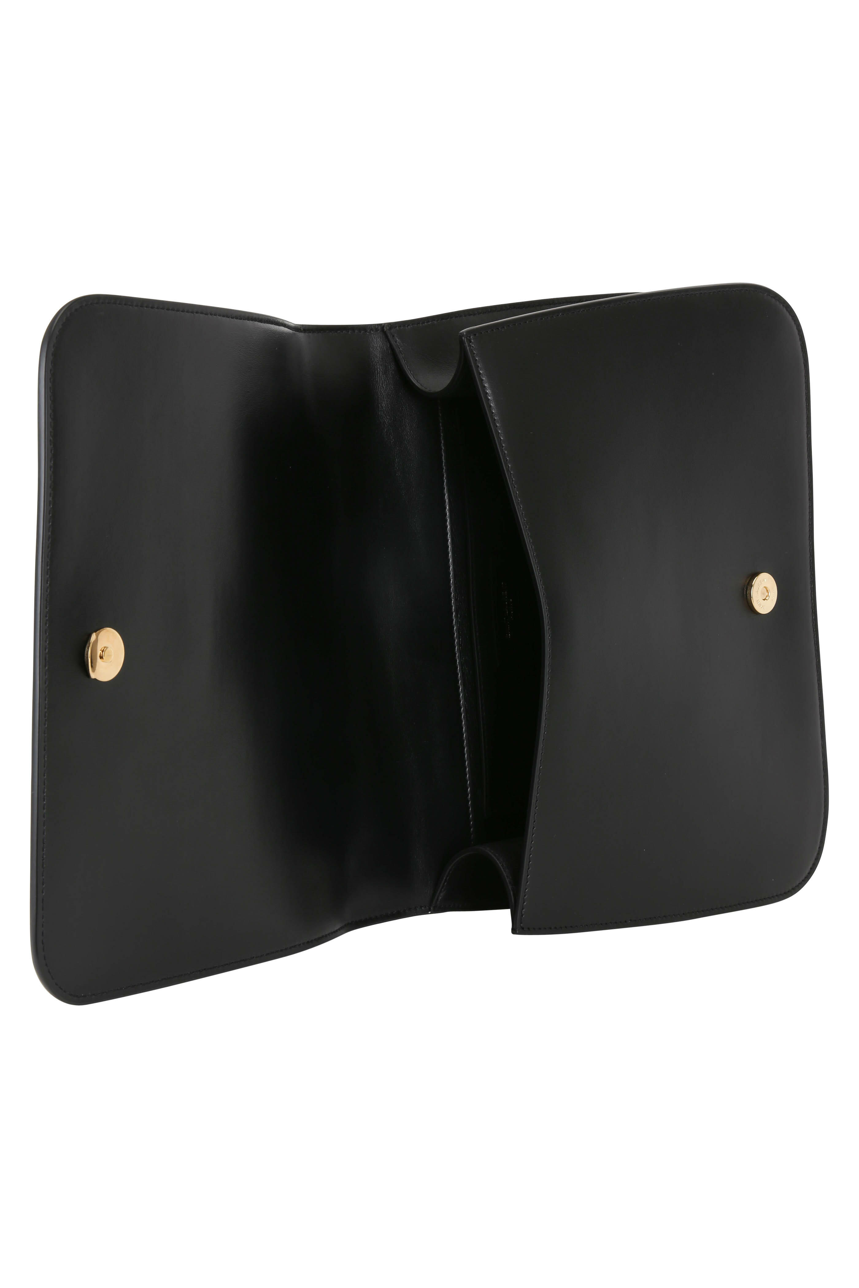 Saint Laurent - Spontini Black Leather Medium Satchel