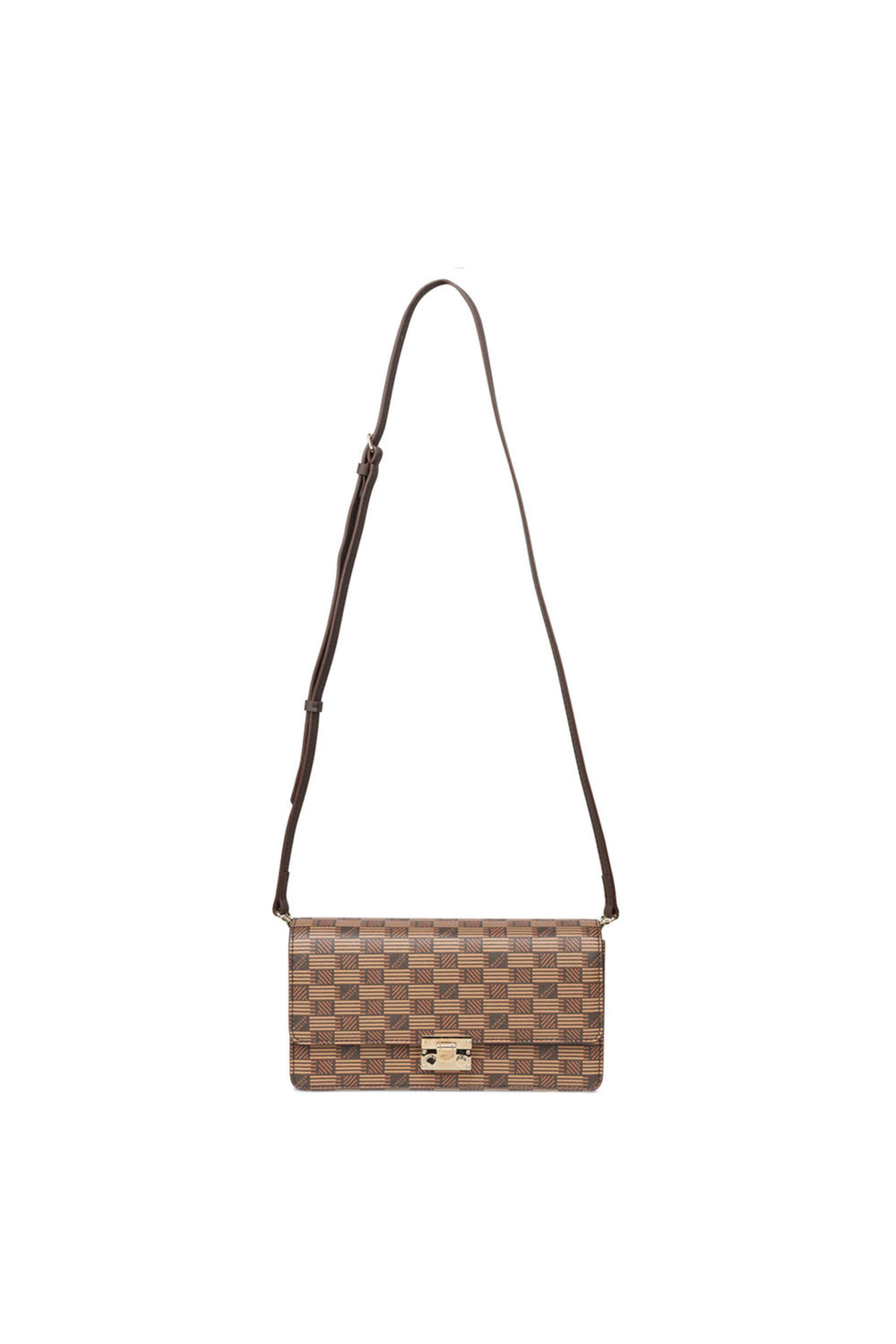 Moreau Paris - Gigi Chocolate Leather Shoulder Bag