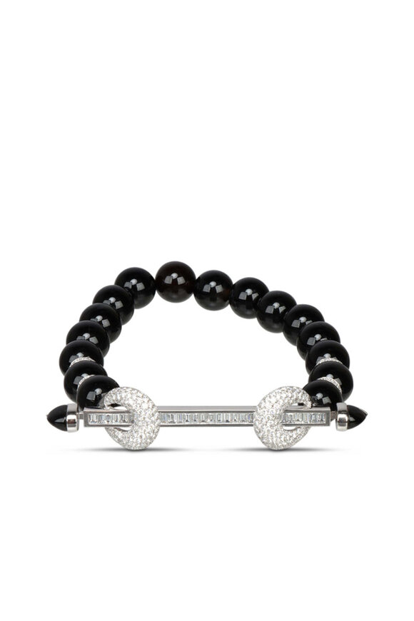 Ananya Fine Jewelry Black Onyx & Diamond Chakra Bracelet