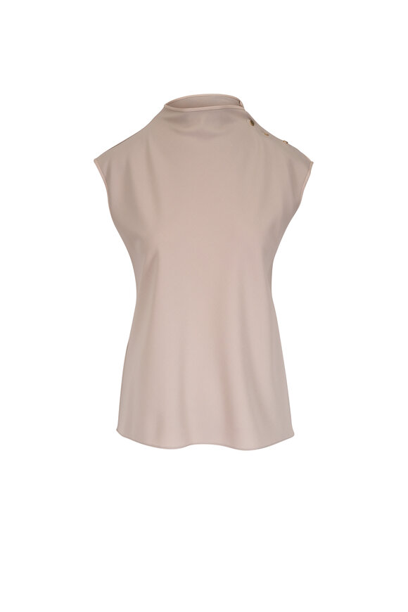 Giorgio Armani Savannah Natural Stretch Wool Blouse