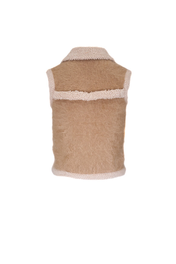 Guest in Residence Grizzley Taupe Cashmere Wrangler Vest - view 2
