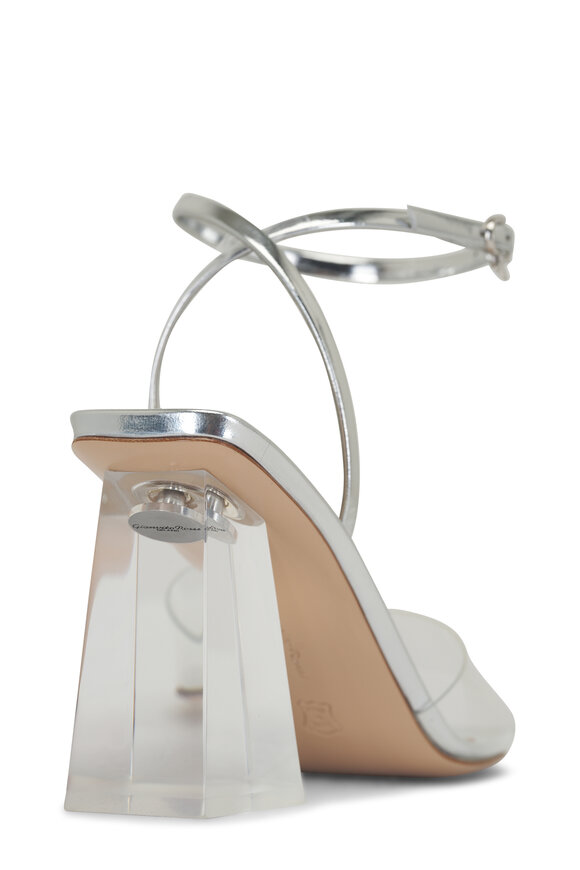 Gianvito Rossi Cosmic Transparent & Silver Sandal, 85mm - view 4