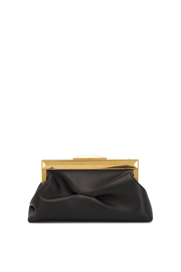 Jimmy Choo - Diamond Frame Black Leather Clutch