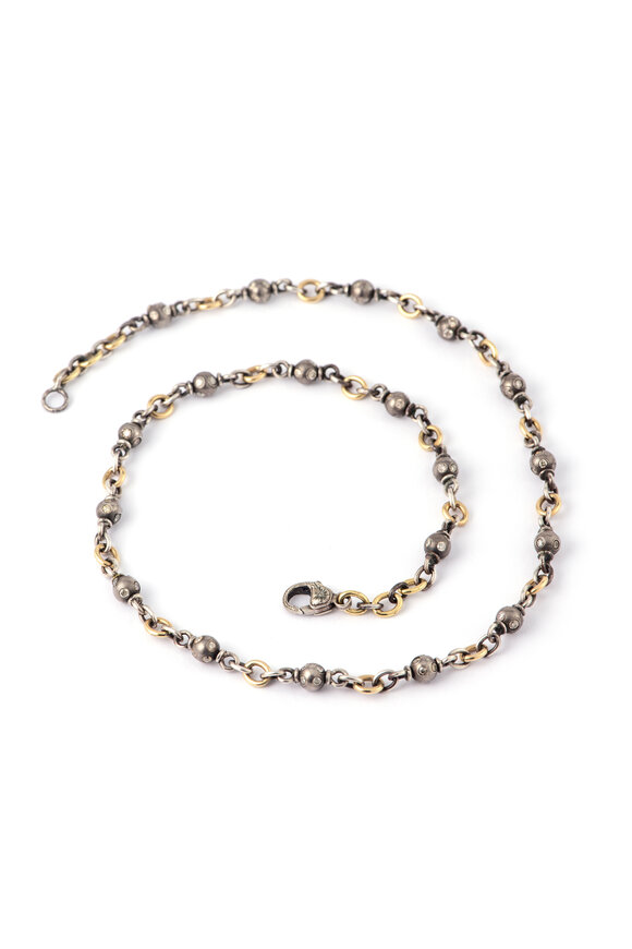 Sylva & Cie 18k Gold Beaded Diamond Chain - view 1