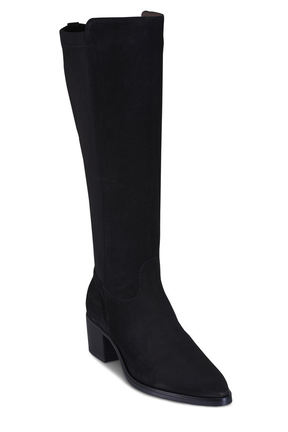 Prada - Black Stretch Suede Over-The-Knee Boot, 55mm