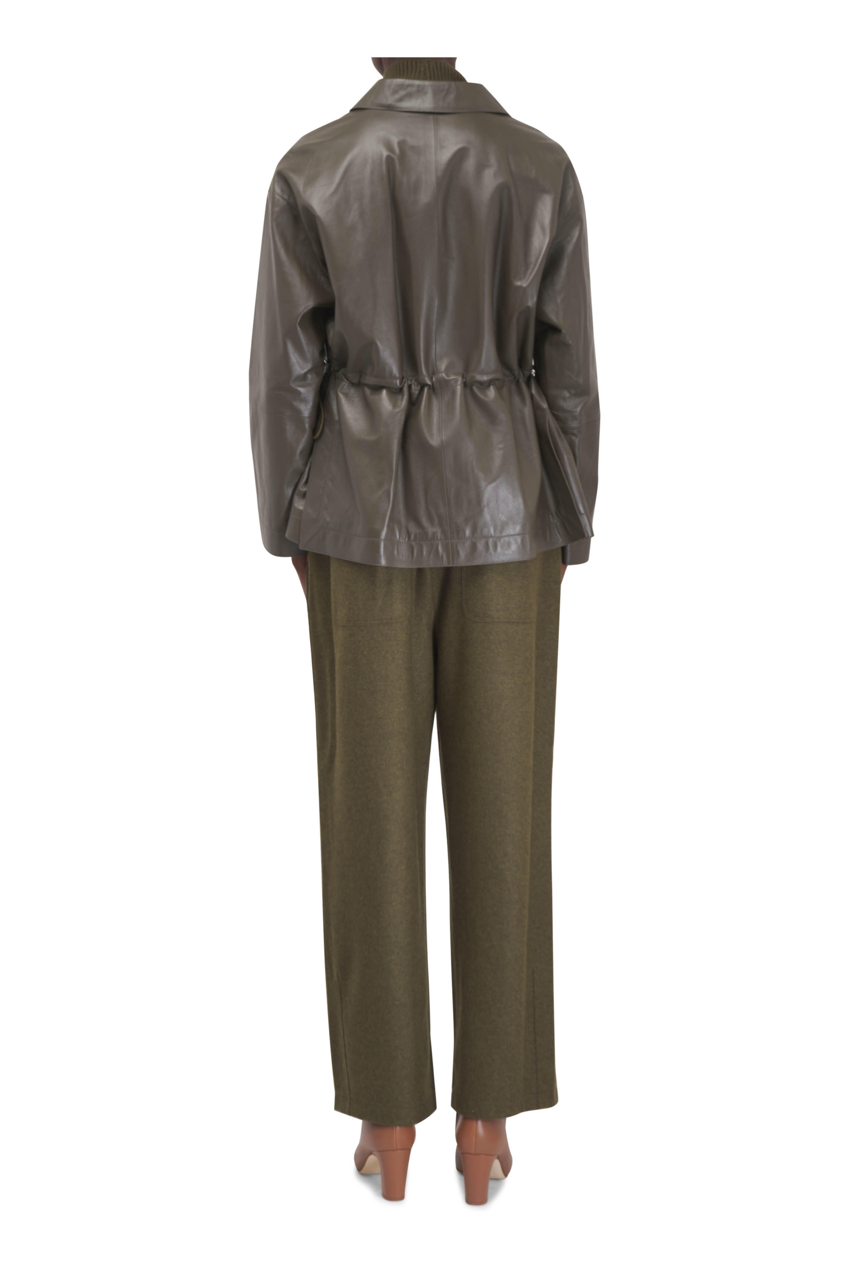 Lafayette 148 New York - Forage Green & Ashwood Mélange Reversible Sweater