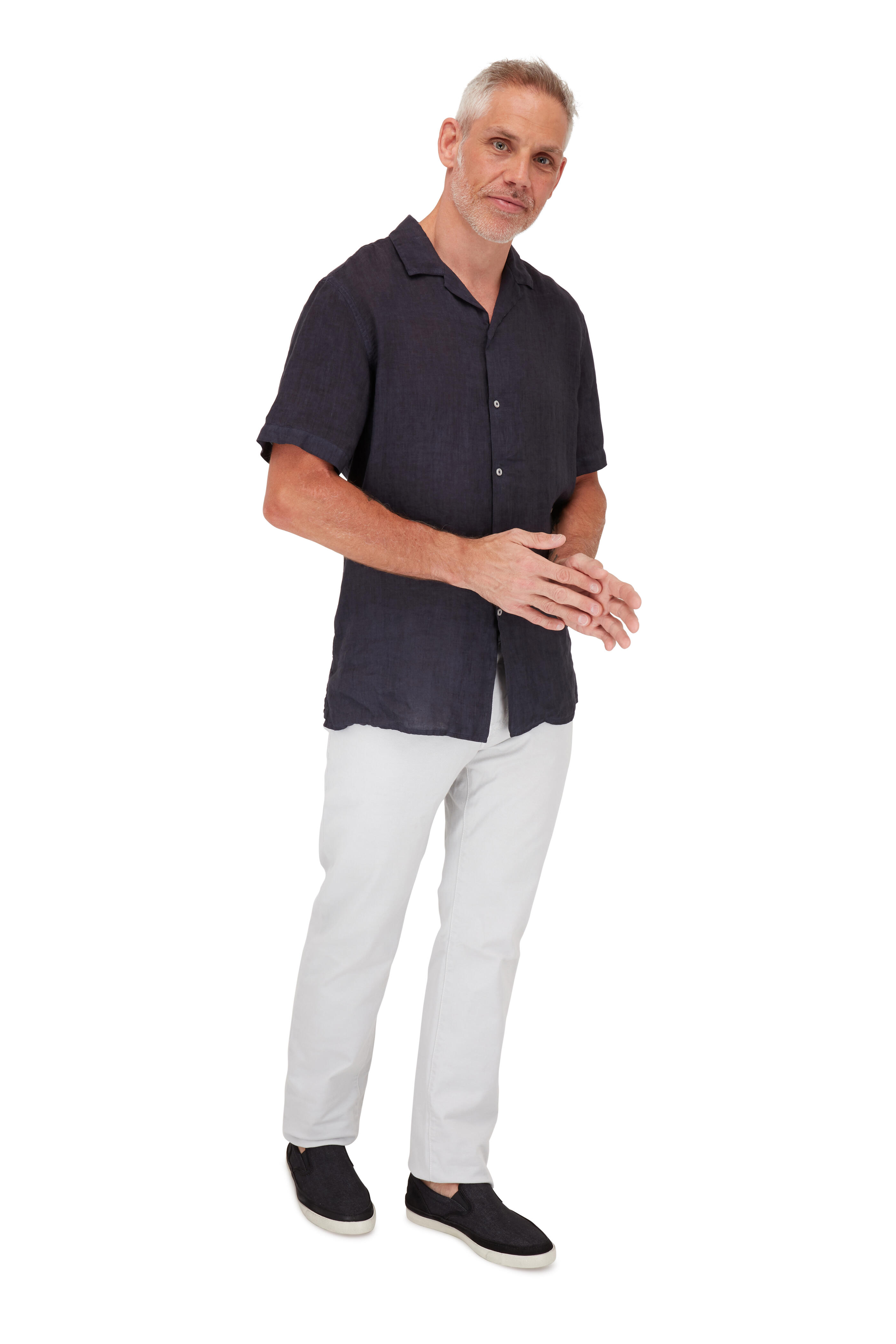 John Varvatos - Jet Mineral Black Denim Slip-On Sneaker