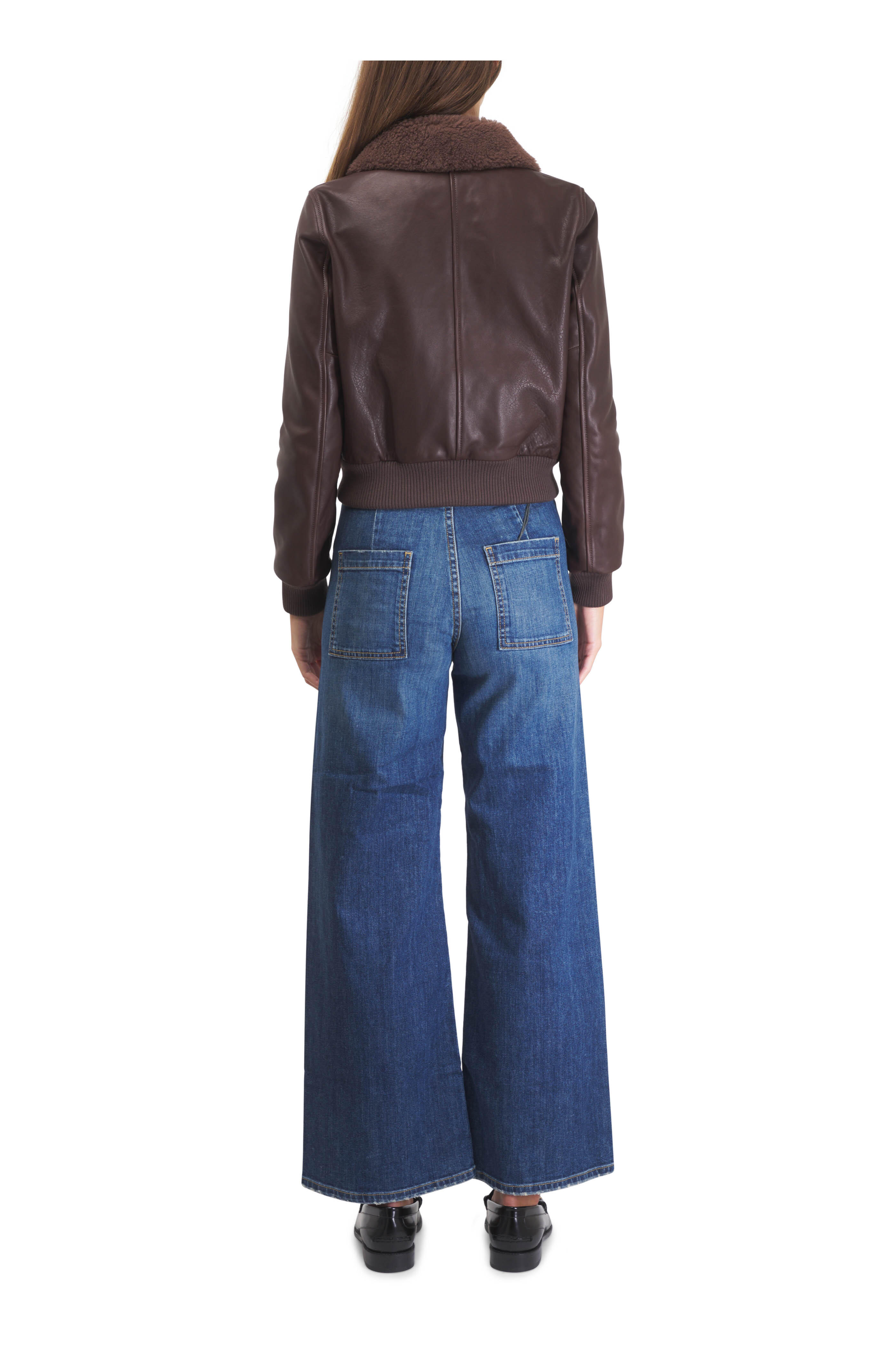 Nili Lotan - Tom Dark Brown Leather Jacket