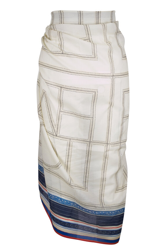 Totême Collector Ecru & Navy Sarong - view 4