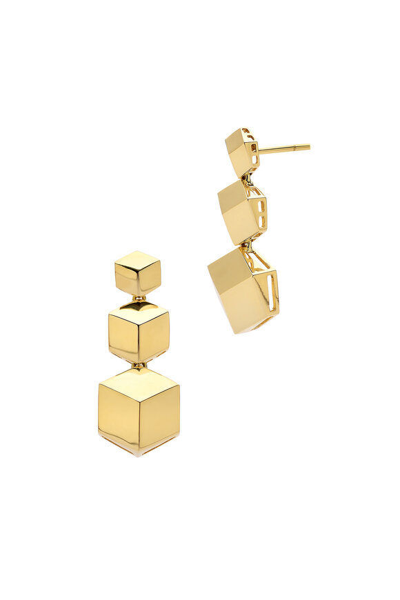 Paolo Costagli - 18K Yellow Gold Brillante Three Drop Earrings