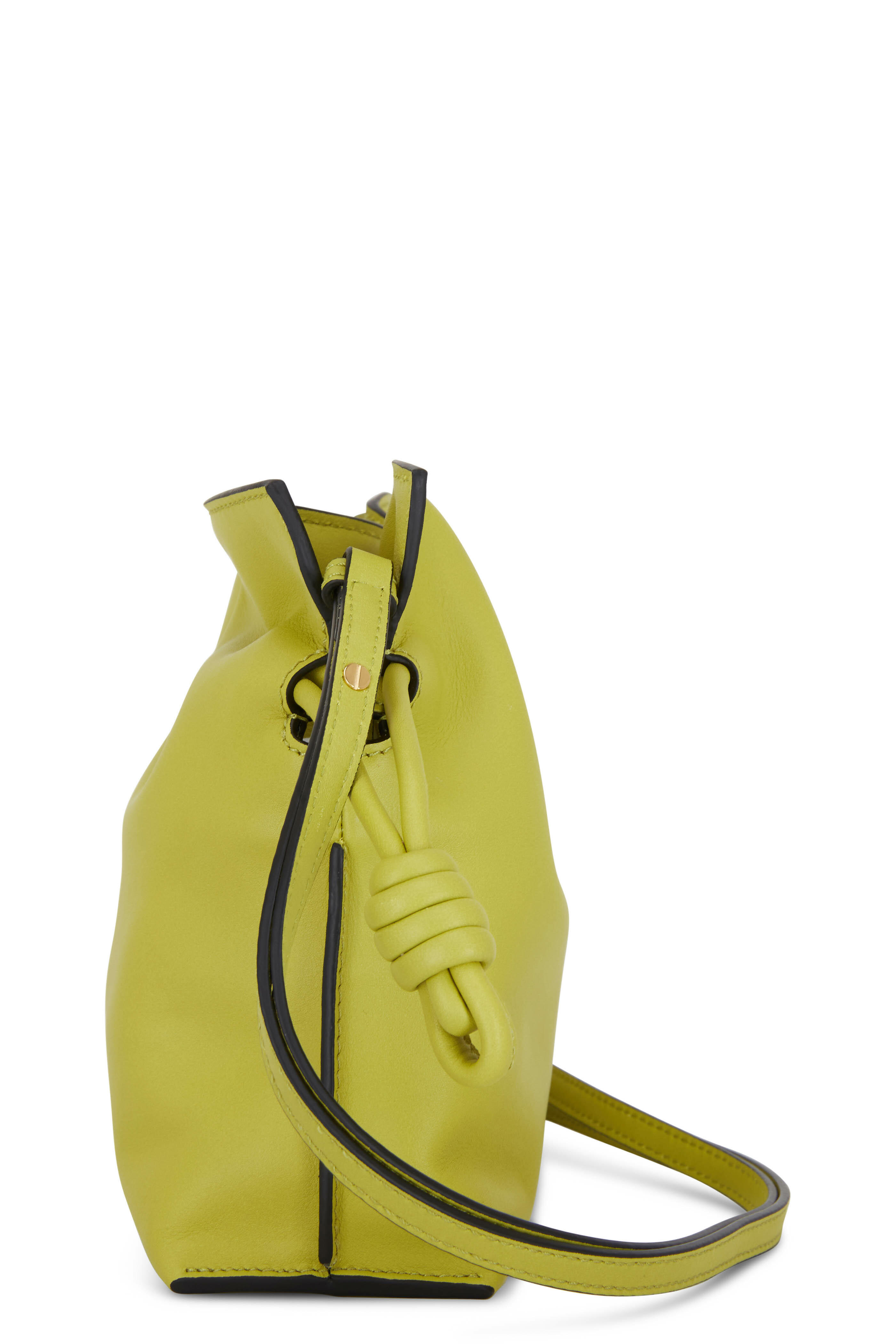 Loewe - Flamenco Lime Yellow Mini Knot Bag