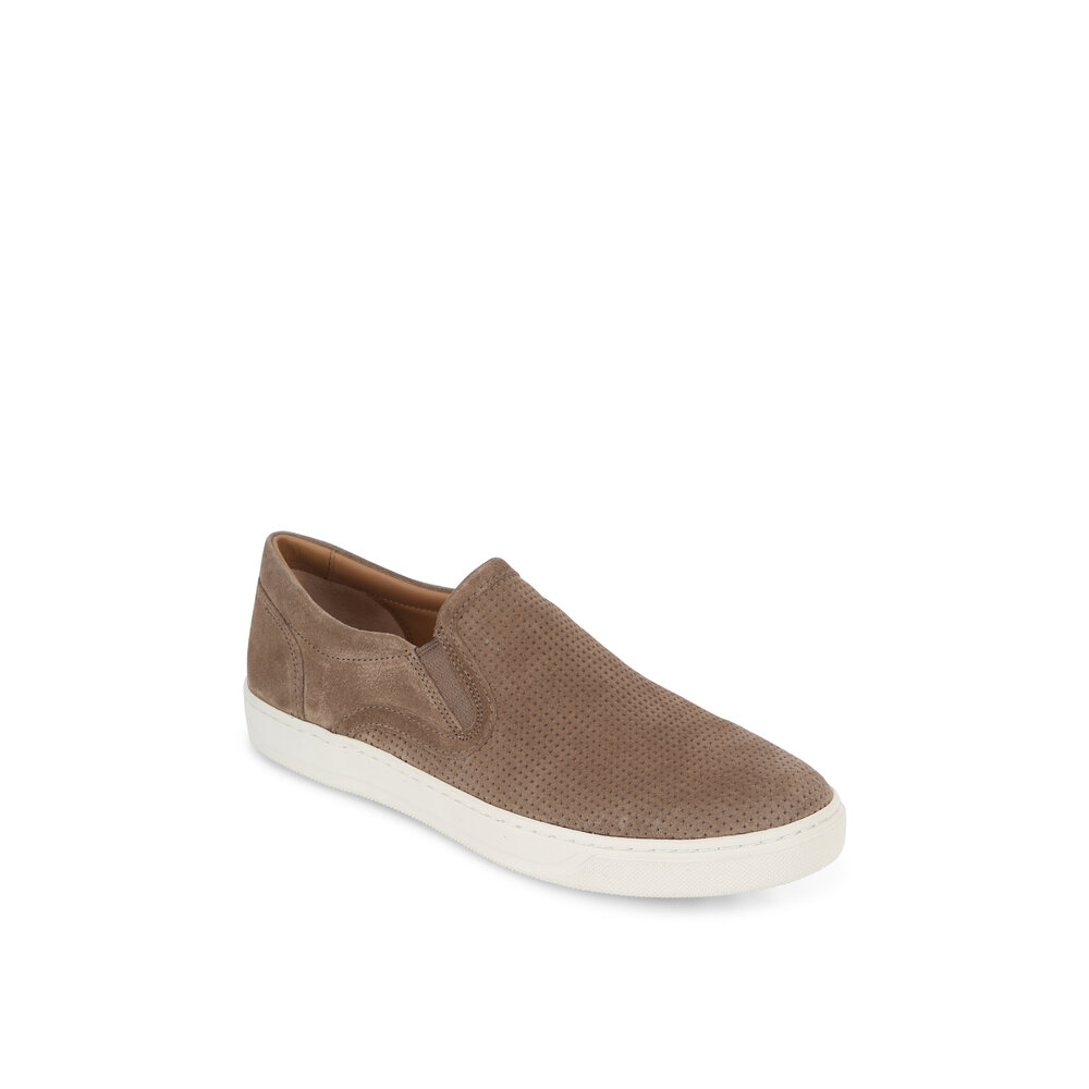 Vince Mens Ace Suede Perforated Slip On Sneakers Tan Size 8‎ US/41 EU Vince | Shoes | Vince Mens Sanders Suede Slipon Premium  main image 4