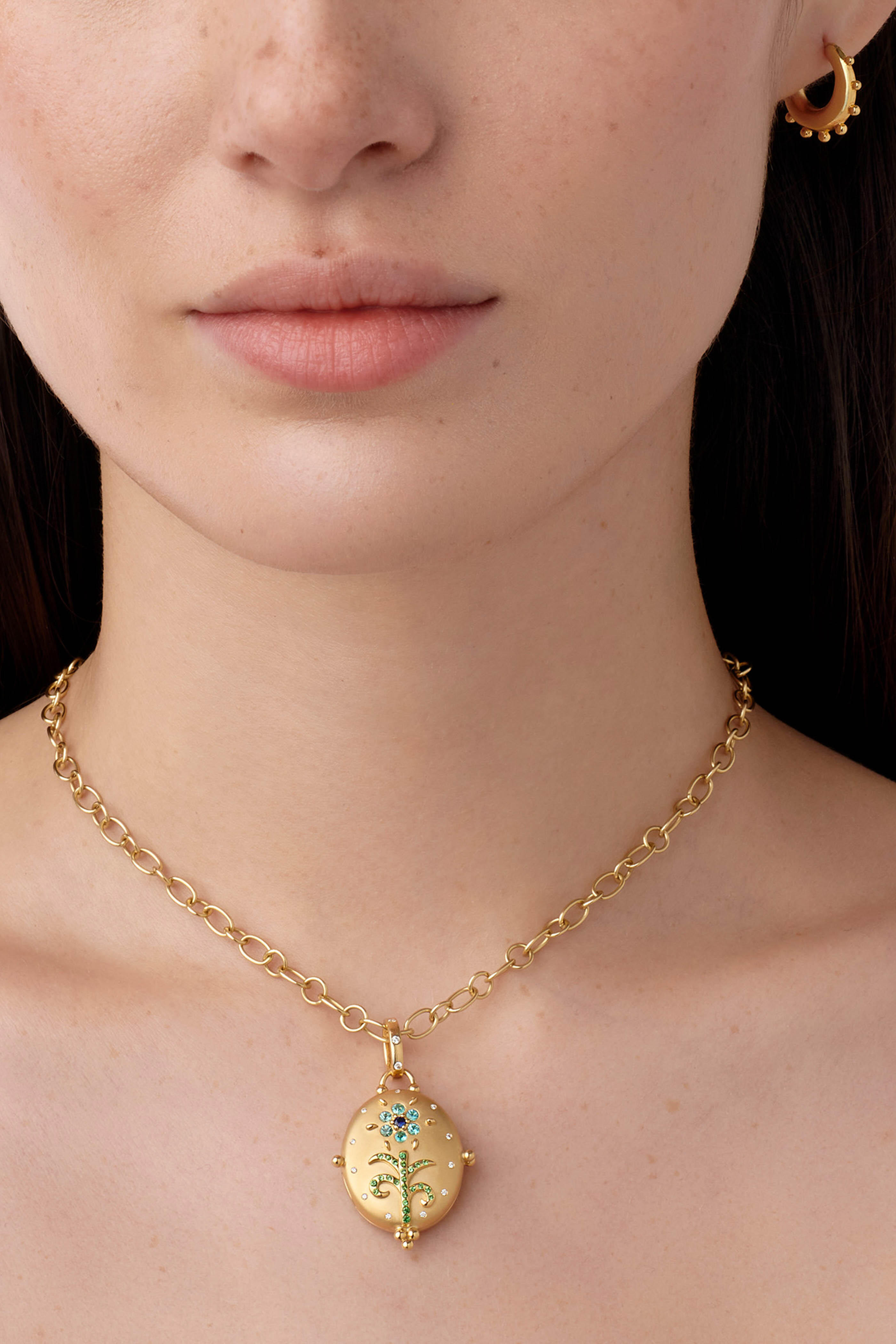 Temple St. Clair - 18k Gold Small Paraiba Primavera Locket