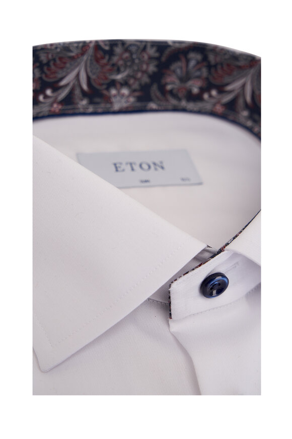 Eton - Solid White Cotton Dress Shirt 