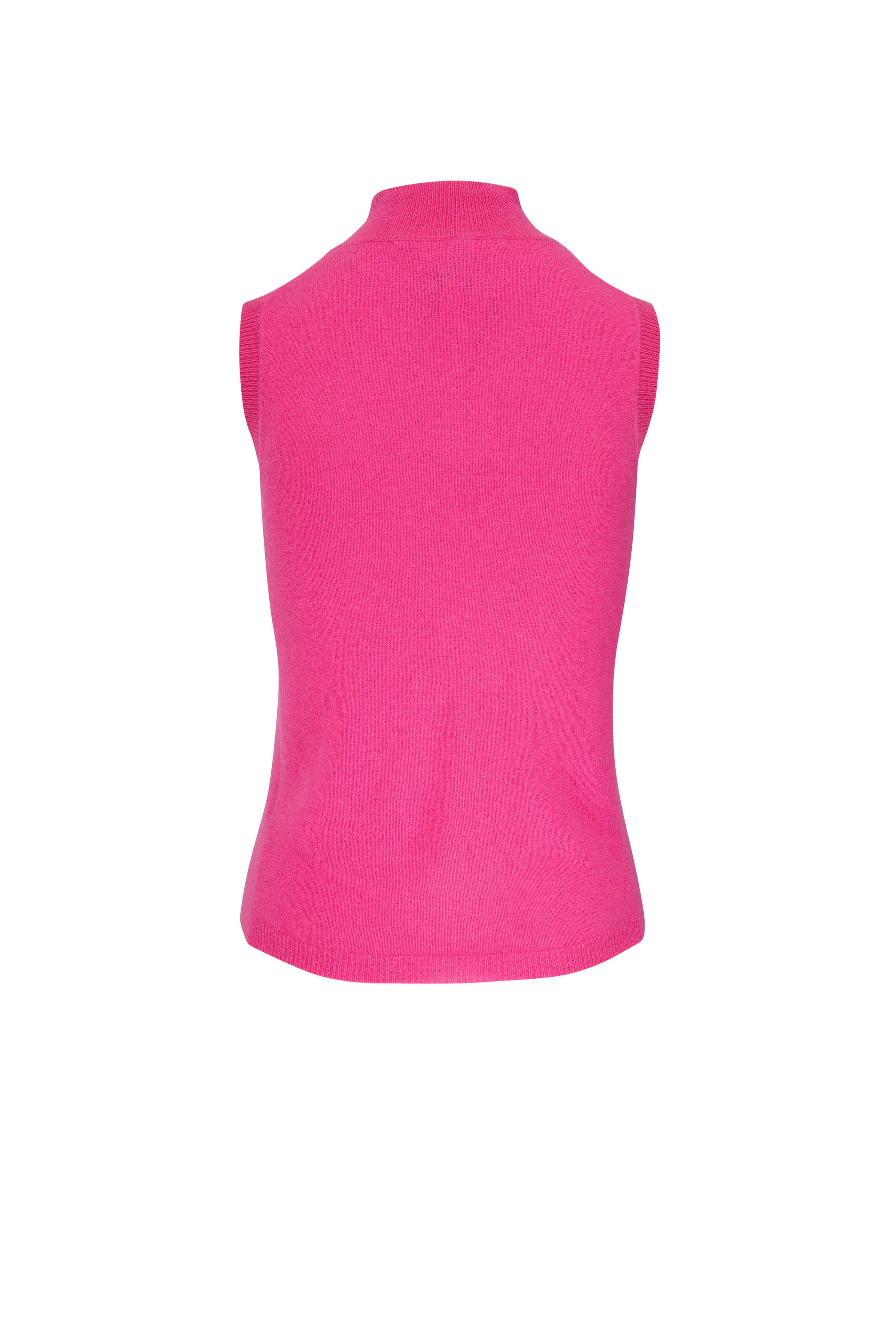 Veronica Beard - Mahaley Hot Pink Cashmere Shell