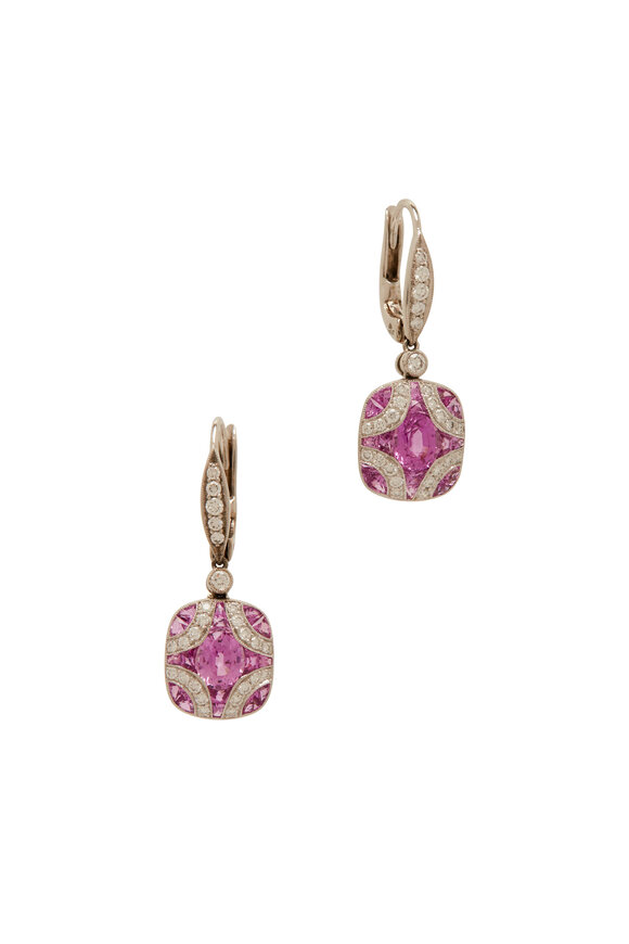 Kwiat - Vintage Argyle Pink Sapphire Drop Earrings